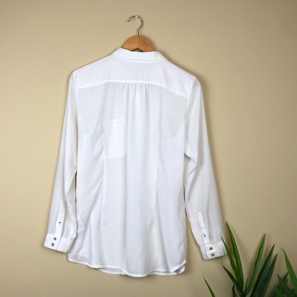 Cream Button-Down Blouse - Picture 2 of 4